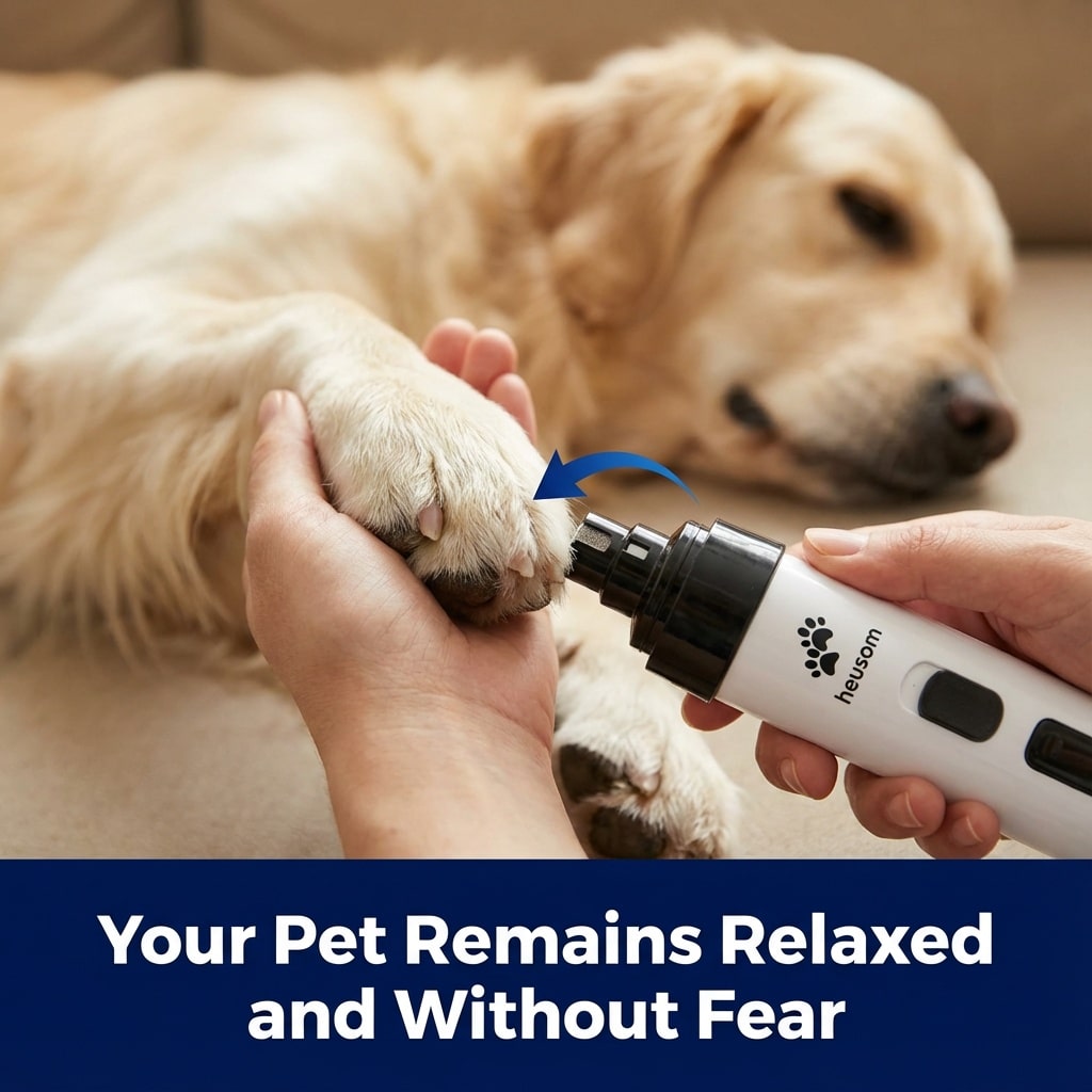 Silent Dog Paw Trimmer - Safe and Easy to use by Heusom