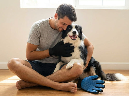 Pet Grooming Gloves by Huesom