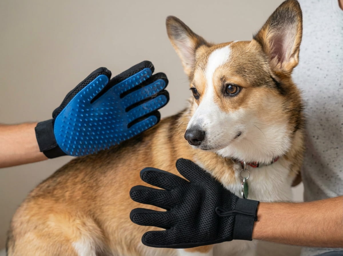 Pet Grooming Gloves for Dog from Heusom