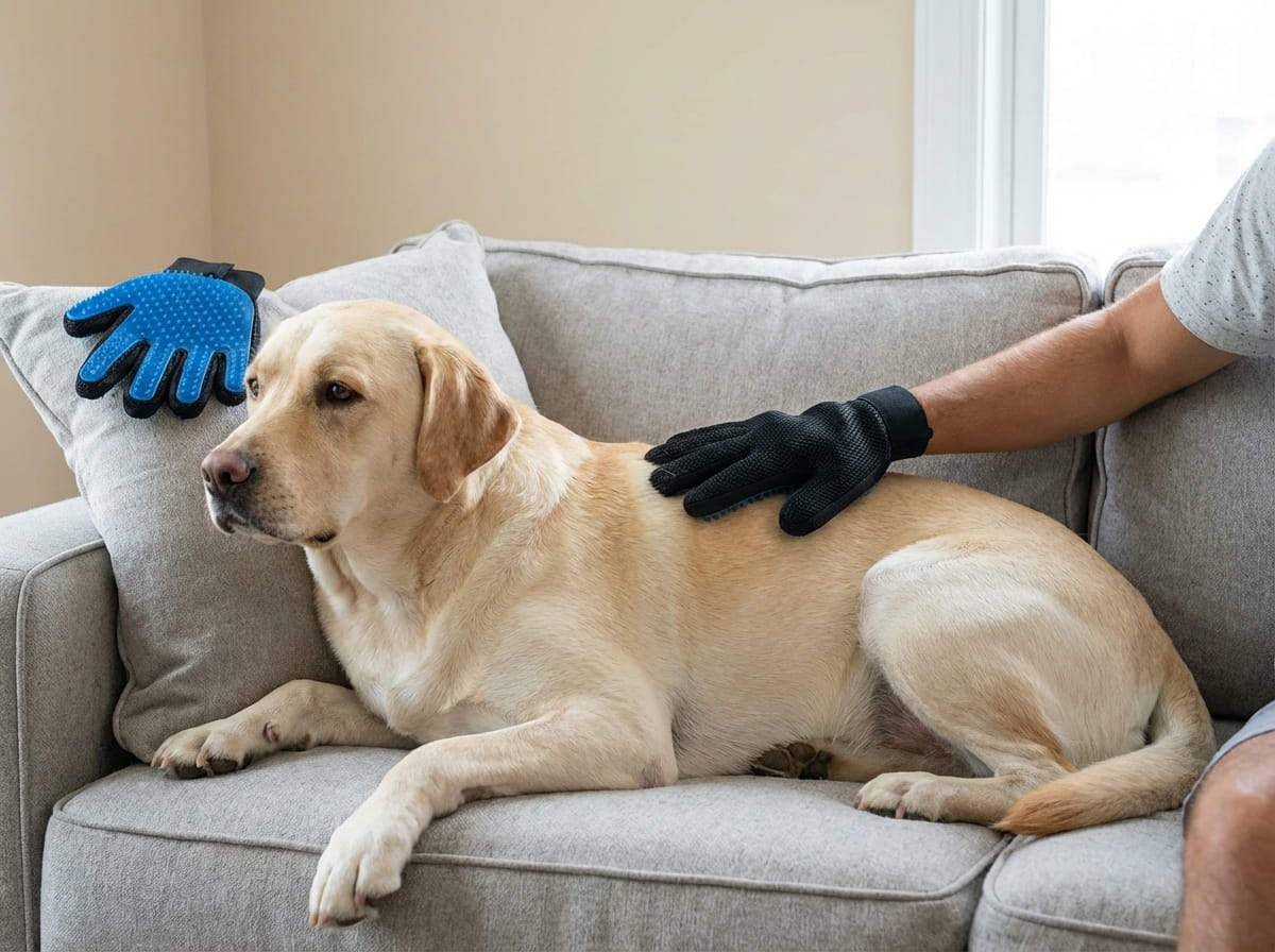 Pet Grooming Gloves for Dogs by Heusom