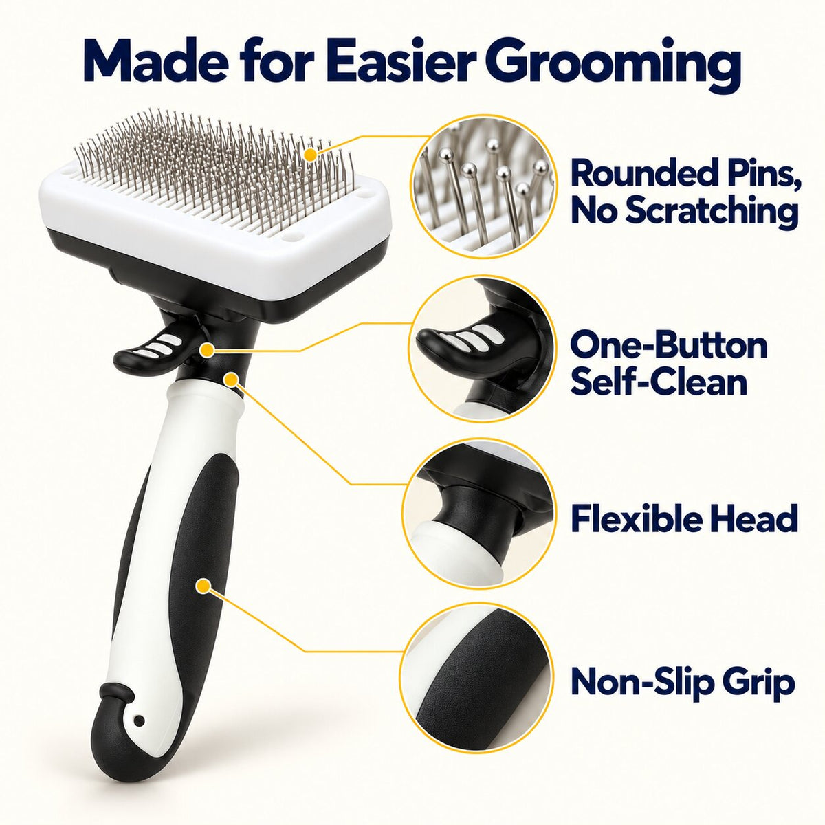 Self-Cleaning Pet Brush