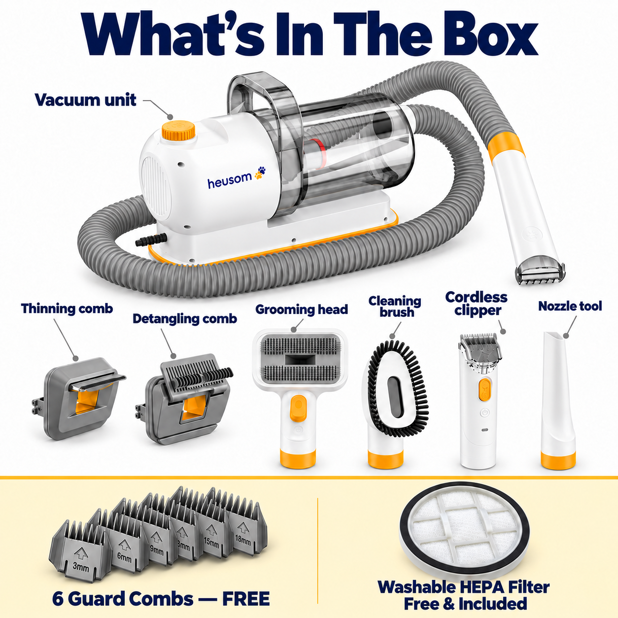 Heusom 6-in-1 Grooming Kit